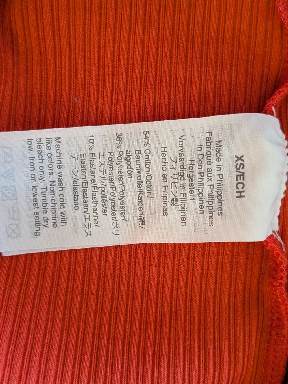 J. Crew Orange Ruffle-Shoulder Ribbed Tank - Picture 4 of 4